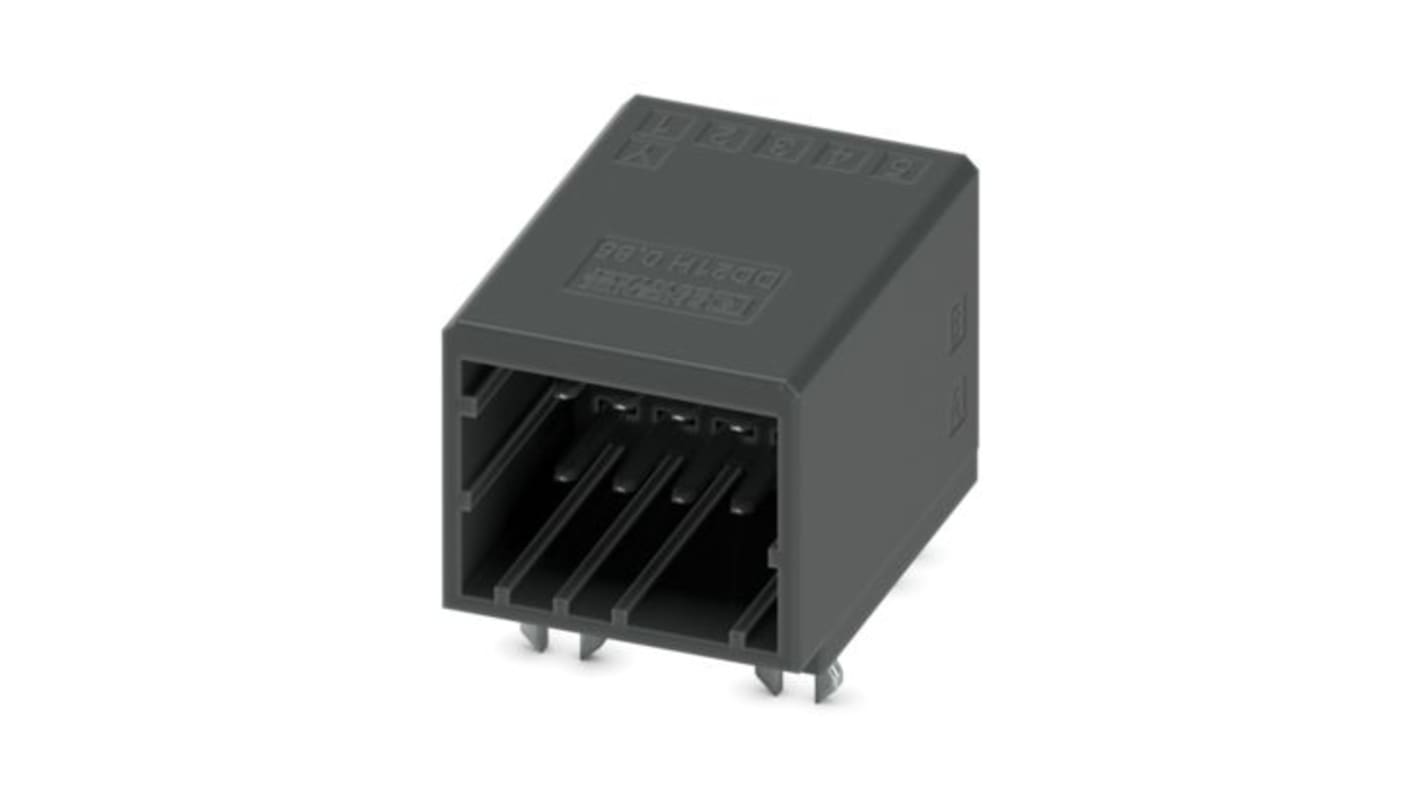 Phoenix Contact DD21H Series Straight Wave Soldering PCB Header, 10 Contact(s), 2.5mm Pitch, 2 Row(s), Shrouded
