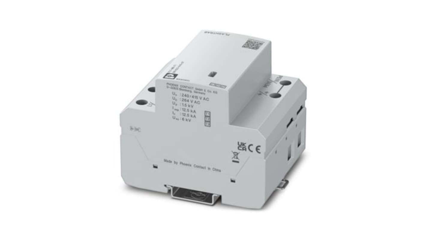 Phoenix Contact, FLT-MB Surge Arrester 264 V ac Maximum Voltage Rating 50kA Maximum Surge Current Surge Arrester