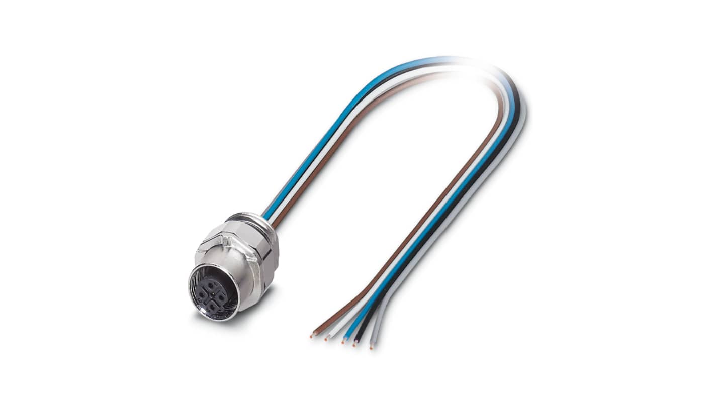 Phoenix Contact Circular Connector, 5 Contacts, Front Mount, M12 Connector, Socket, Female, IP67, SACC Series