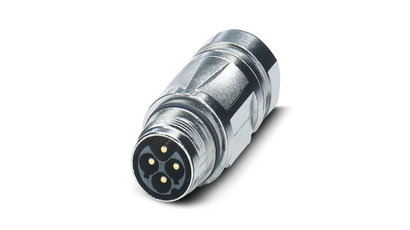 Phoenix Contact Circular Connector, 4 Contacts, Cable Mount, M17 Connector, Plug, Male, IP67, ST Series