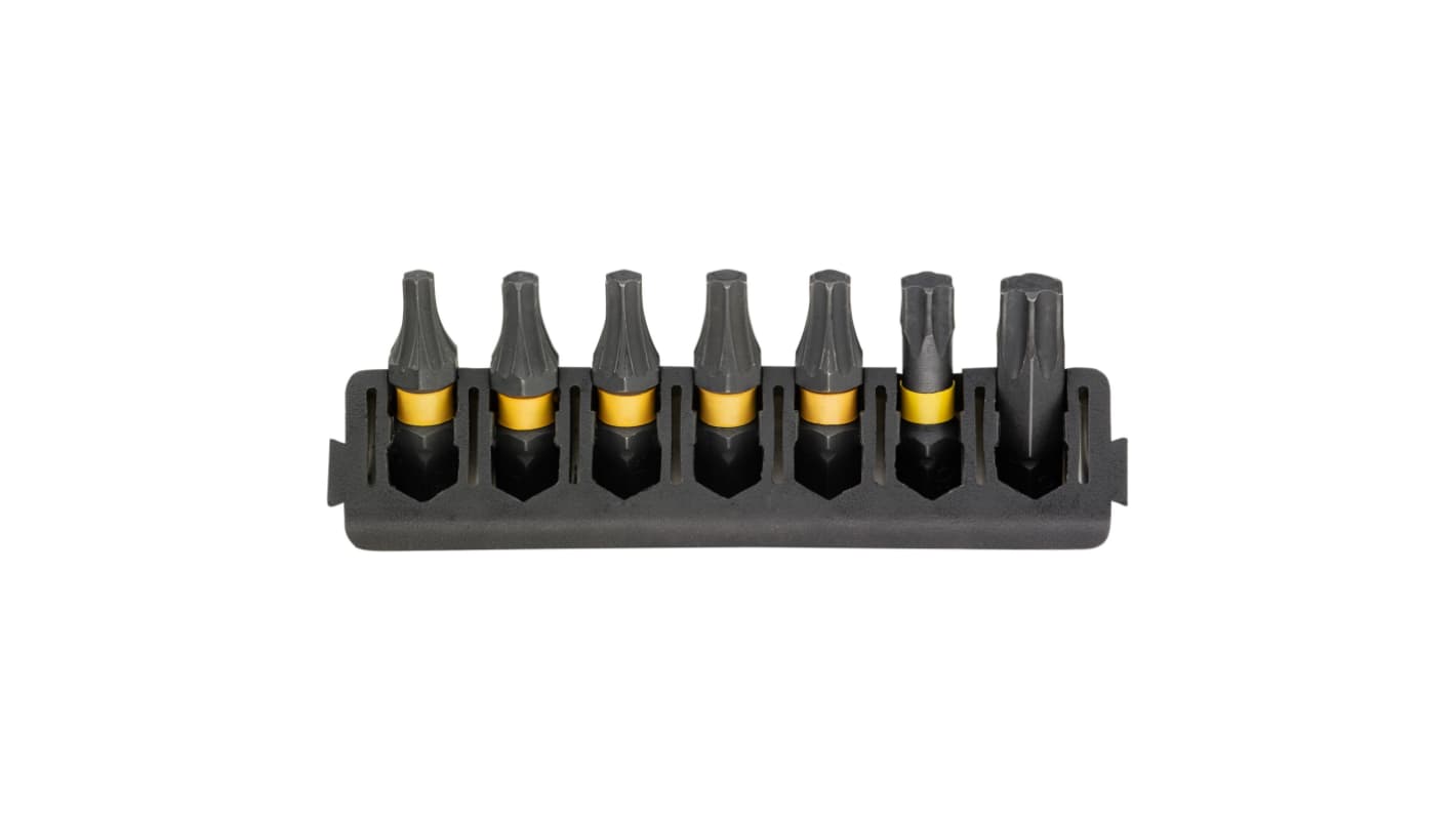 DeWALT T15、T20、T25、T30、T40梅花批头, 螺丝刀刀头 TX驱动头, 25 mm总长
