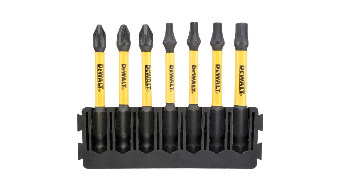 DeWALT PZ1、PZ2、T15、T20、T25、T30米字批头, 螺丝刀刀头 米字驱动头, 57 mm总长