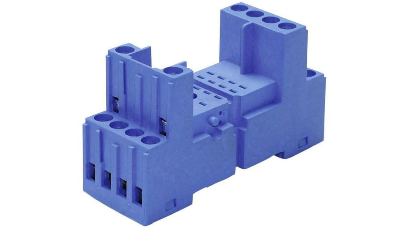 Finder 94 250V DIN Rail Relay Socket, for use with 55.32, 55.34, 85.02, 85.04 Relays