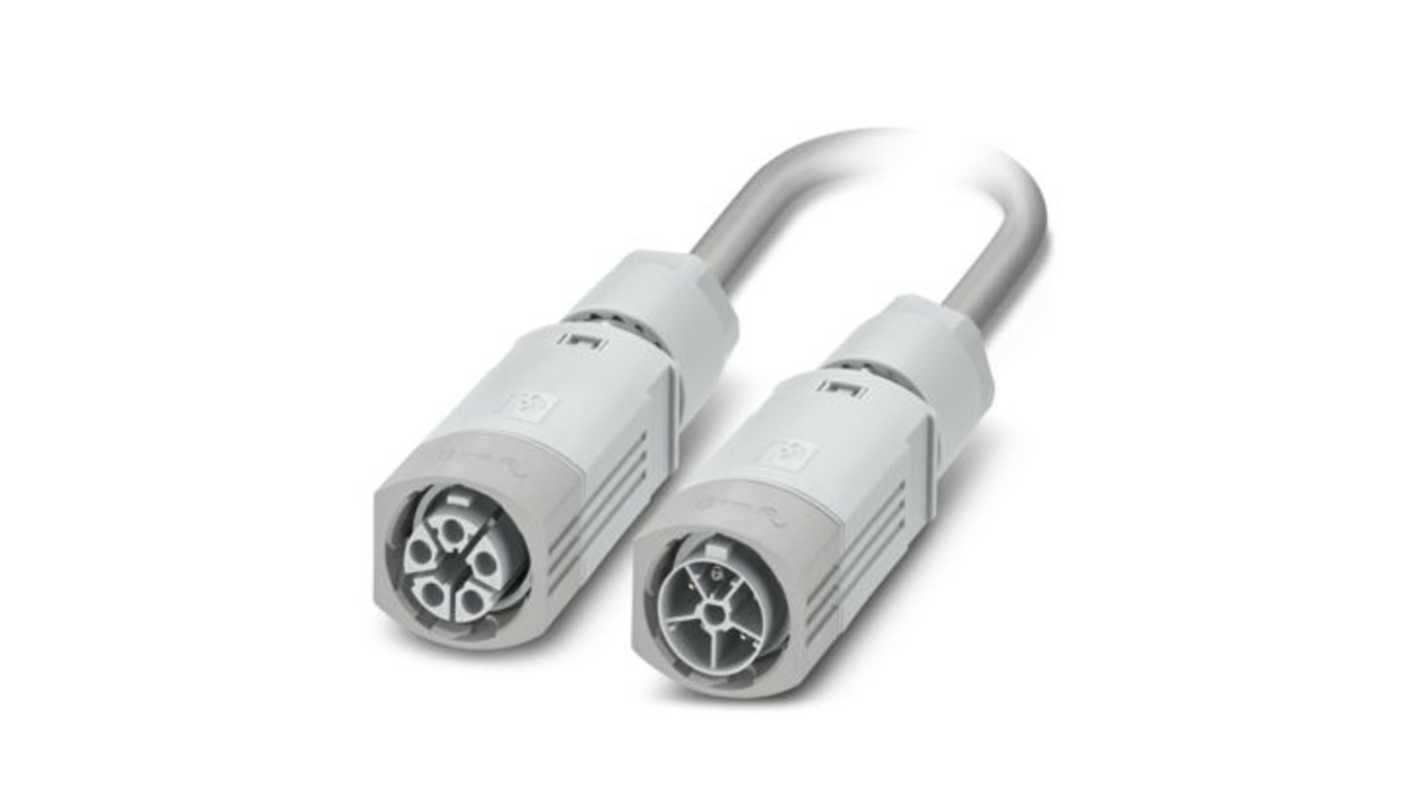 Phoenix Contact Straight Male 3 way Push-Pull Power to Straight Female Push-Pull Power Cable, 3m