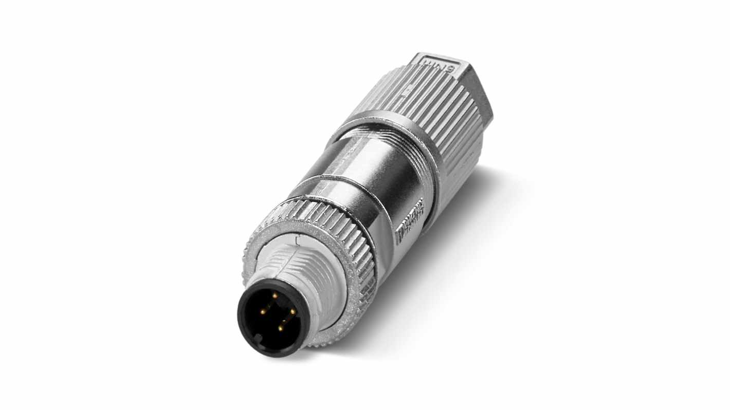 Phoenix Contact Circular Connector, 2 Contacts, Cable, M12 Connector, Plug, Male, IP65, IP67, SACC Series