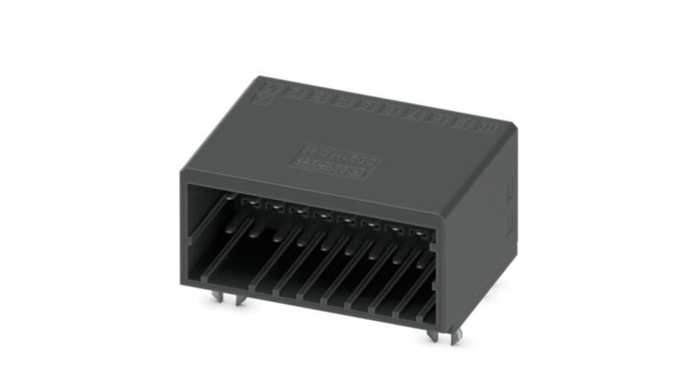 Conector macho para PCB Phoenix Contact serie DD21H de 20 vías, 2 filas, paso 2.5mm, Soldadura por ola