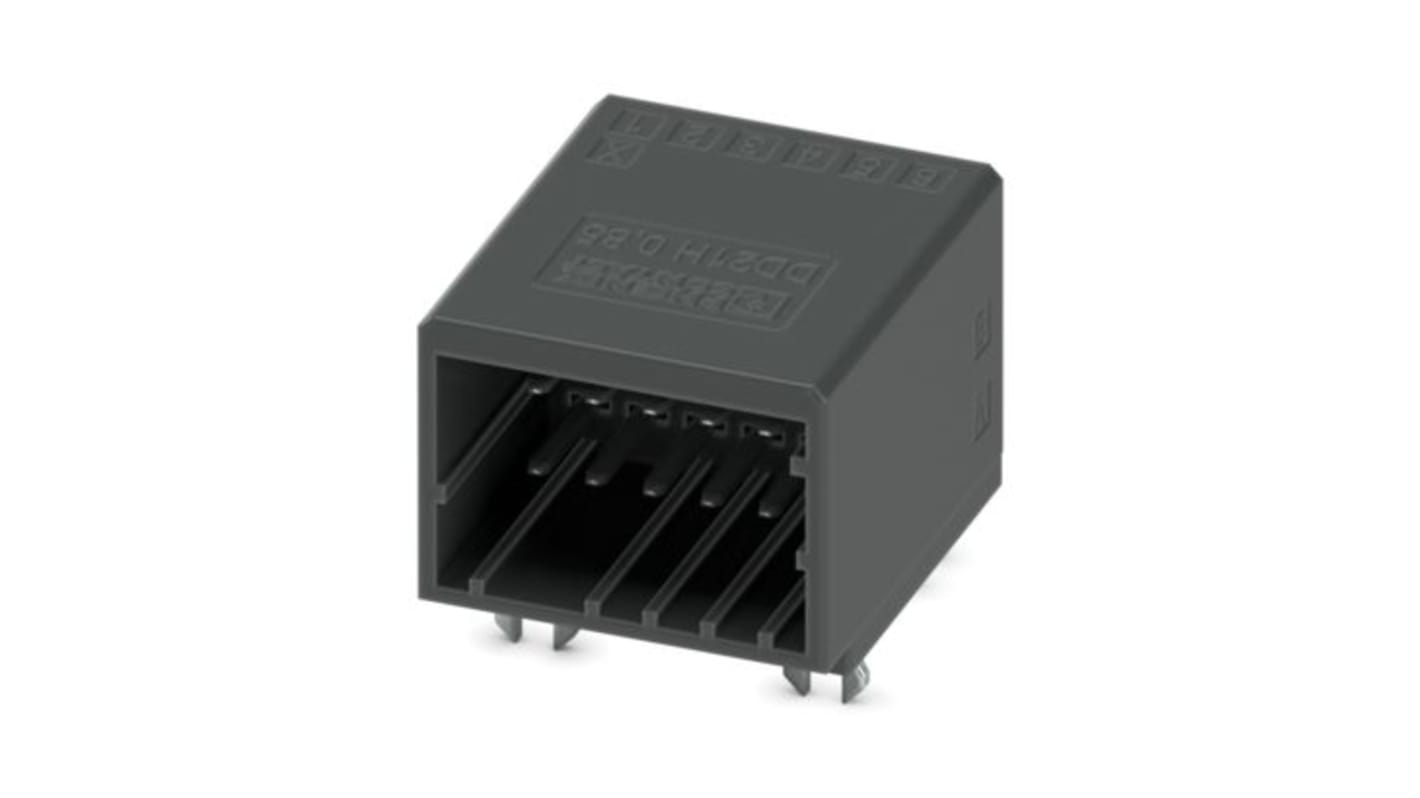 Phoenix Contact DD21H Series Straight Wave Soldering PCB Header, 12 Contact(s), 2.5mm Pitch, 2 Row(s), Shrouded
