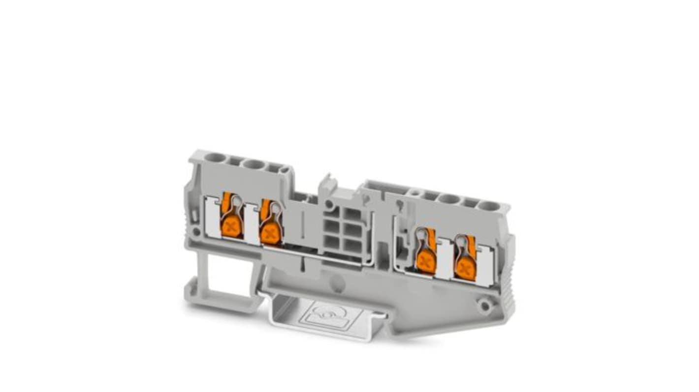 Phoenix Contact 1462727 XT Series Grey, 0.5 to 4mm², 1-Level, Push In Termination