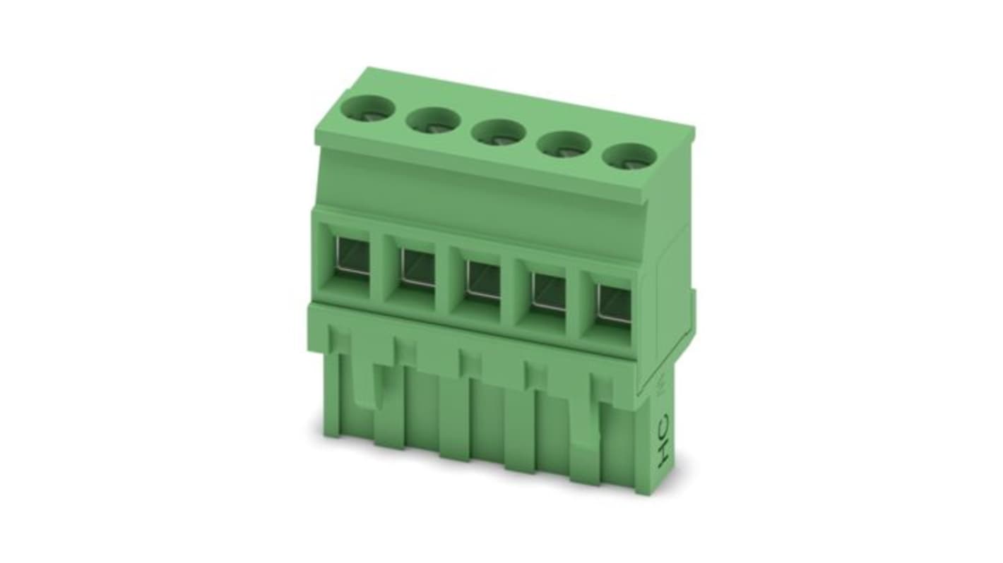 Phoenix Contact MVSTBR Series PCB Connector, 5-Contact, 5mm Pitch, 1-Row, Screw Termination