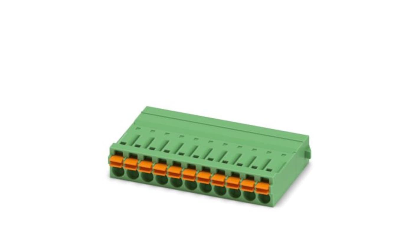 Phoenix Contact IFMC Series PCB Connector, 11-Contact, 3.5mm Pitch, Snap-In, 1-Row, Push In Spring Termination
