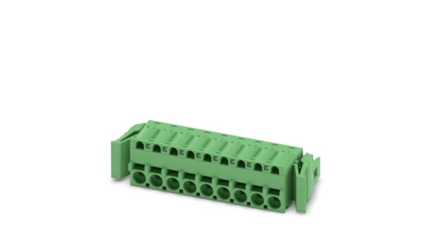 Phoenix Contact FKCS Series PCB Connector, 9-Contact, 5.08mm Pitch, Latching, 1-Row, Push In Spring Termination