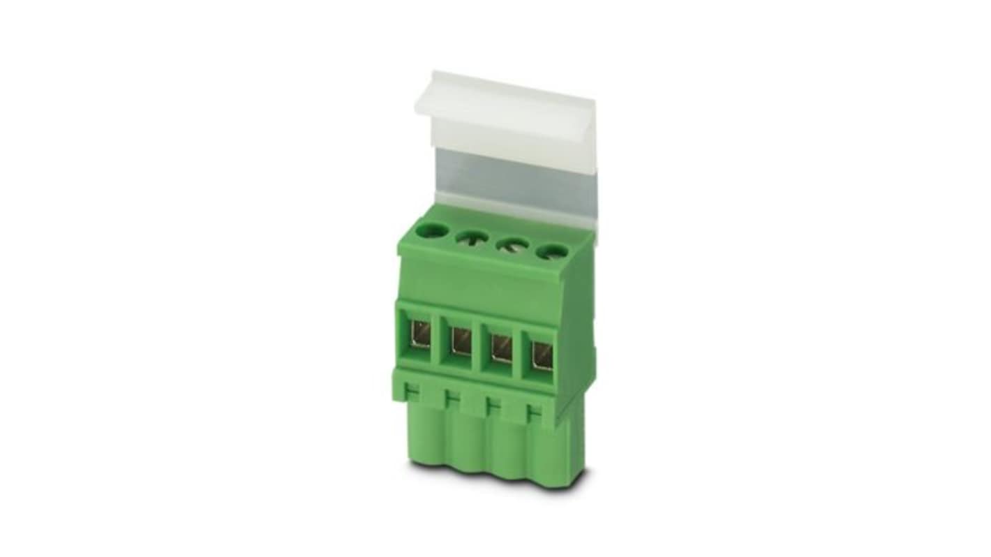 Phoenix Contact MVSTBW Series PCB Connector, 4-Contact, 1-Row, 5mm Pitch, Screw Termination