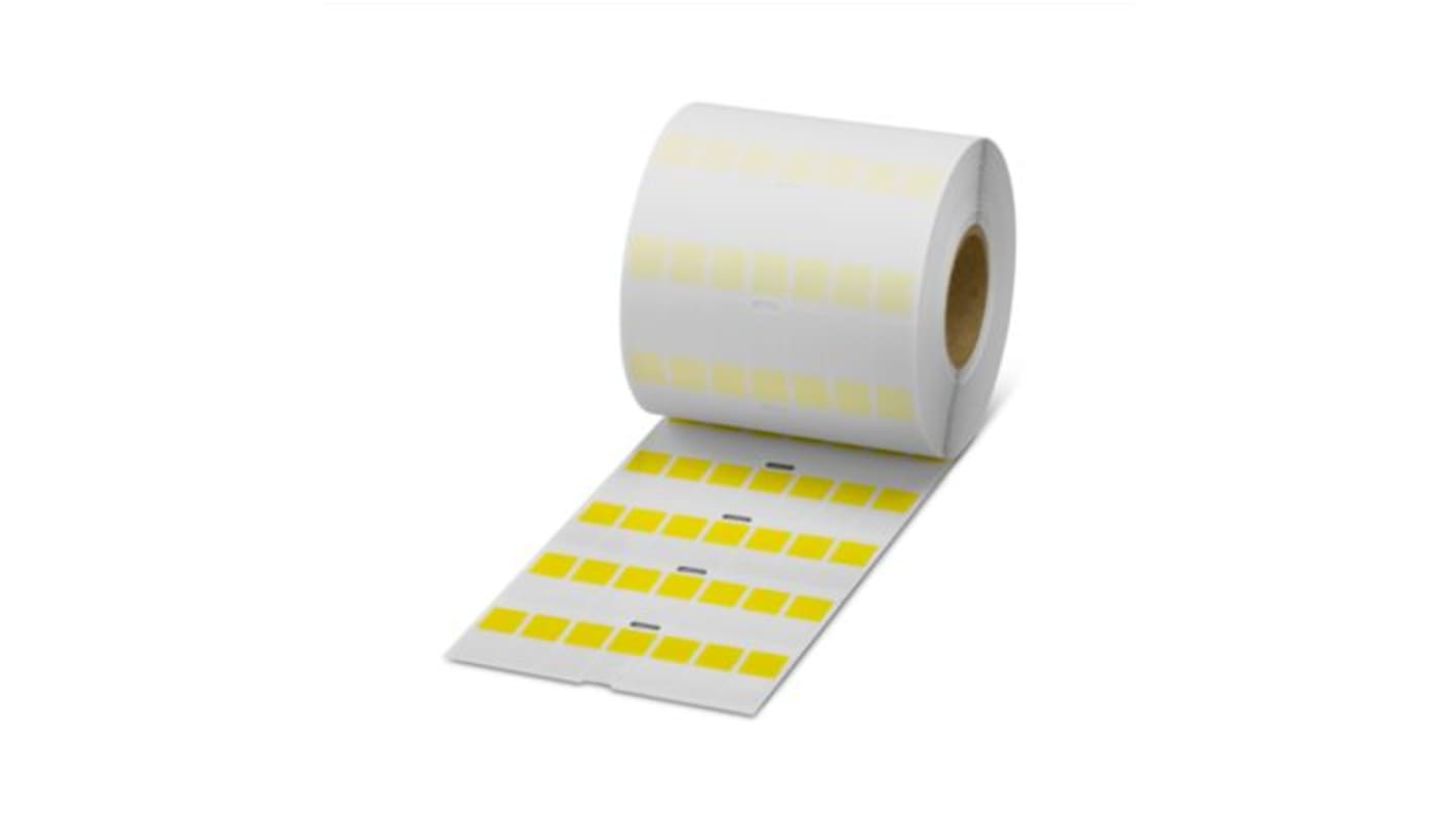 Phoenix Contact 830 Yellow Label Roll, 12.7mm Width, 31.75mm Height, 7000Per Roll Qty