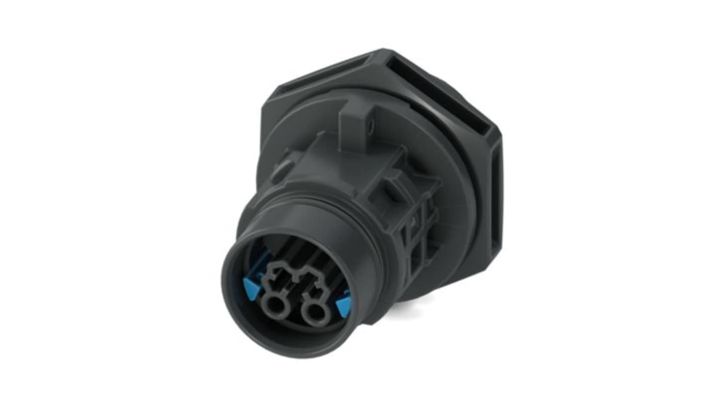 Phoenix Contact Connector, 2 Contacts, Front Mount, Socket, Female, IP66, IP68, IP69, PRC 20 Series