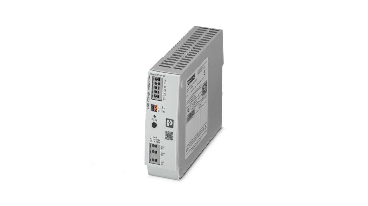 Phoenix Contact TRIO Power Supply, 240V ac ac Input, 48.5V dc dc Output, 5A Output