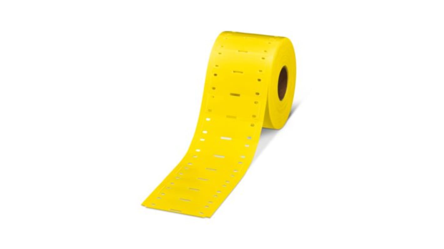 Phoenix Contact WMTB HF Cable Tie Cable Marker, Yellow, Pre-printed "Unlabeled", for Conductors And Cables, 0830412