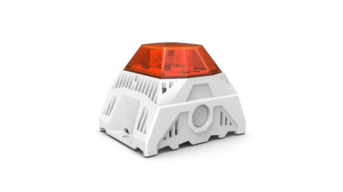 Pfannenberg 23383635055 Series Red Sounder Beacon, 24 V dc, Side Mounted, 105dB at 1 Metre