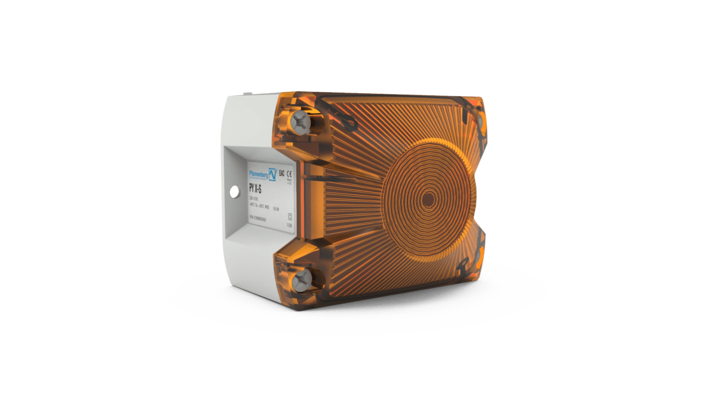 Pfannenberg 21513814055 Series Amber Blinking, Continuous Beacon, 12 → 48 V dc, Panel Mounted, LED Bulb, IP66