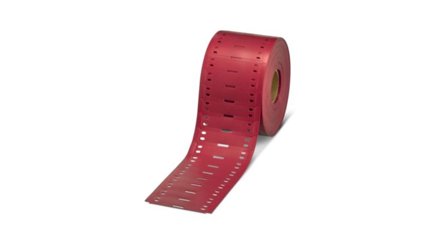Phoenix Contact WMTB HF Cable Tie Cable Marker, Red, Pre-printed "Unlabeled", 6 → 136mm Cable, for Conductors