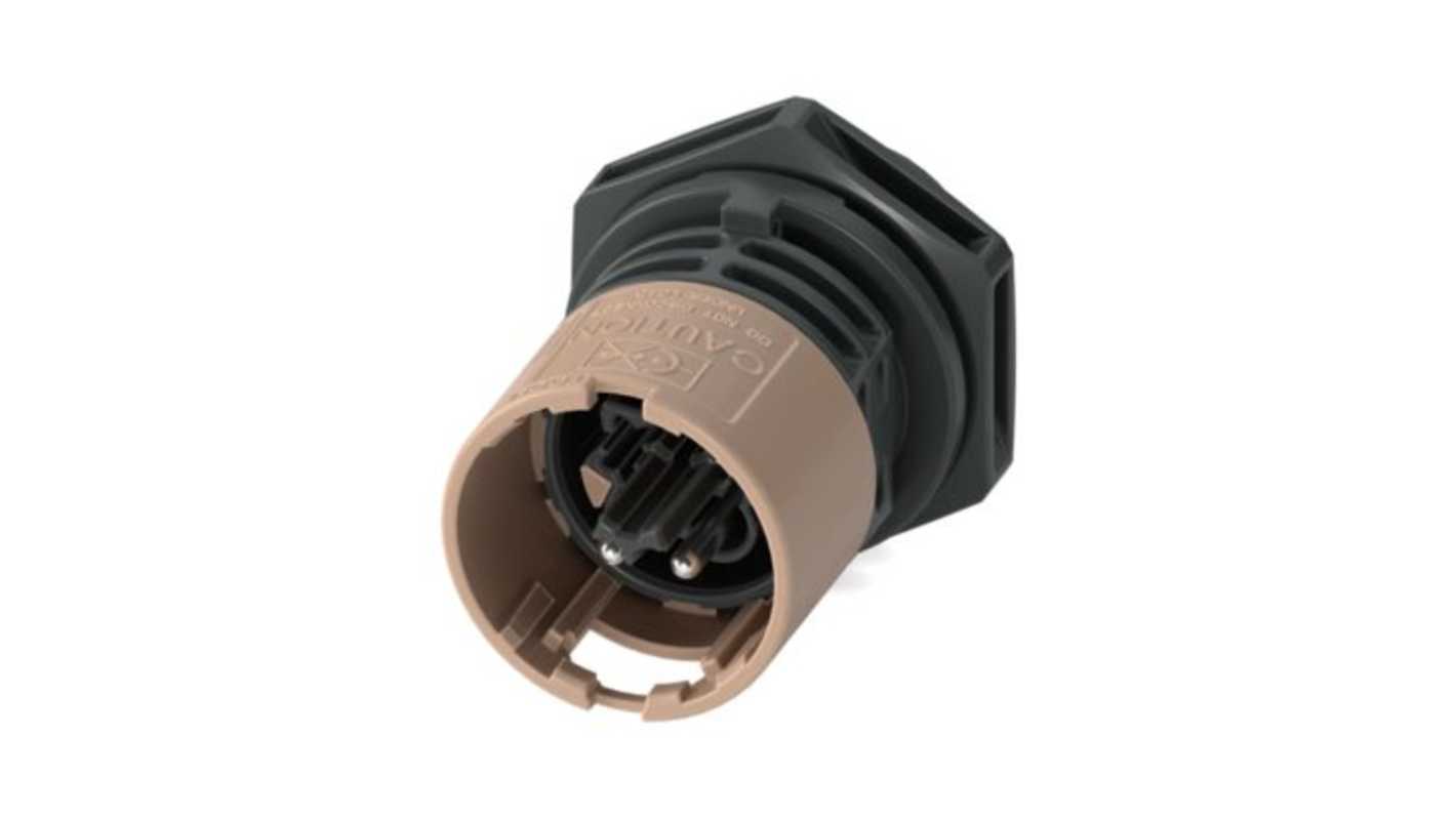 Phoenix Contact Connector, 2 Contacts, Front Mount, Plug, Male, IP66, IP68, IP69, PRC 20 Series