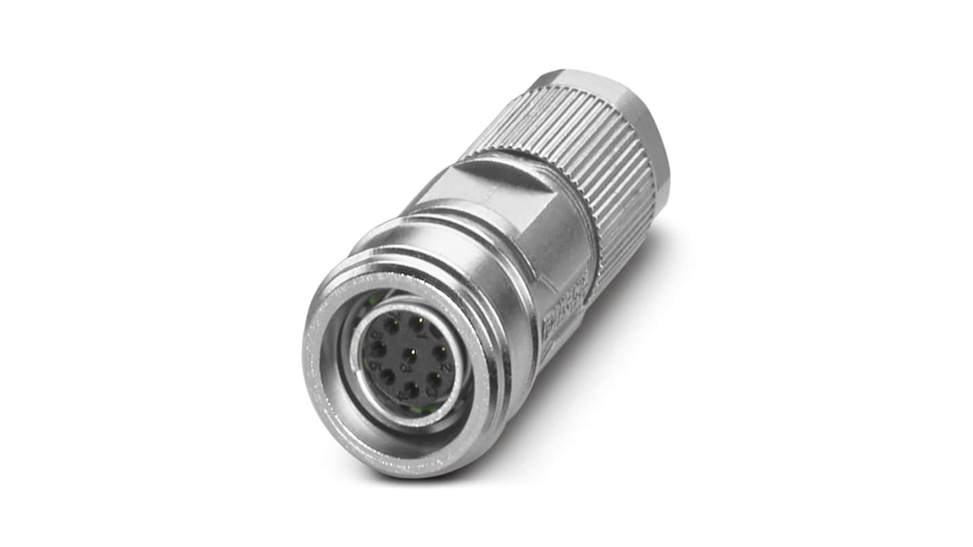 Phoenix Contact Industrial Circular Connectors, 8 Contacts, Cable, M12 Connector, Socket, Female, IP65, IP67, SACC