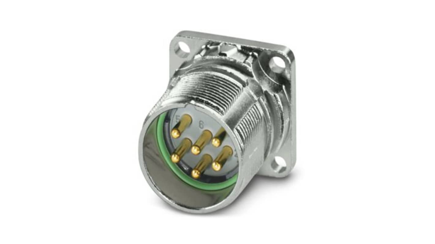 Phoenix Contact Circular Connector, 4 Contacts, Front Mount, M12 Connector, Plug, Male, IP65, IP67, SACC Series