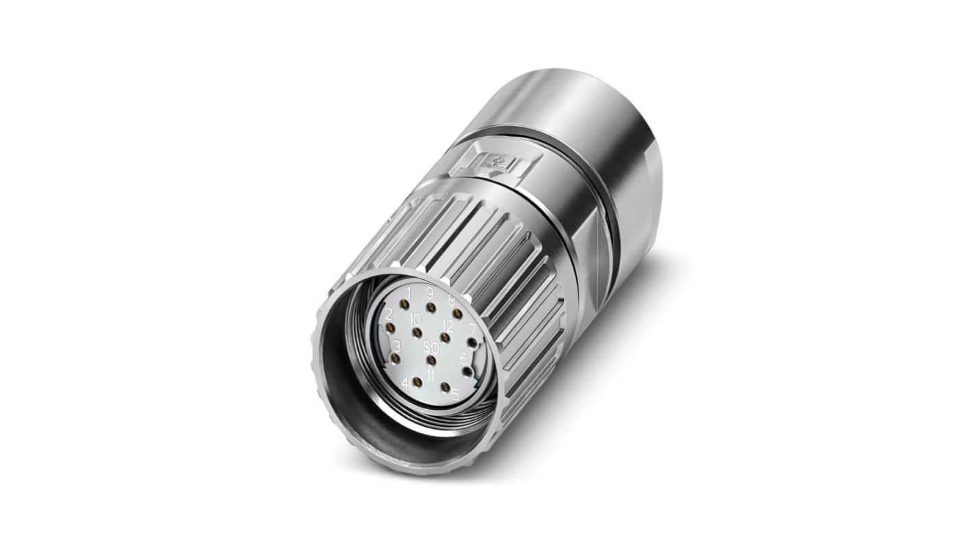 Phoenix Contact Circular Connector, 12 Contacts, Cable, M23 Connector, Plug, Male, IP66, IP68, IP69K, M23 PRO Series