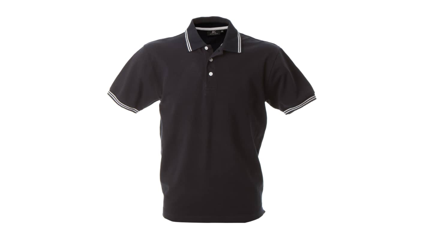 JRC 988983 Black 100% Cotton Polo Shirt, UK- XL, EUR- XL
