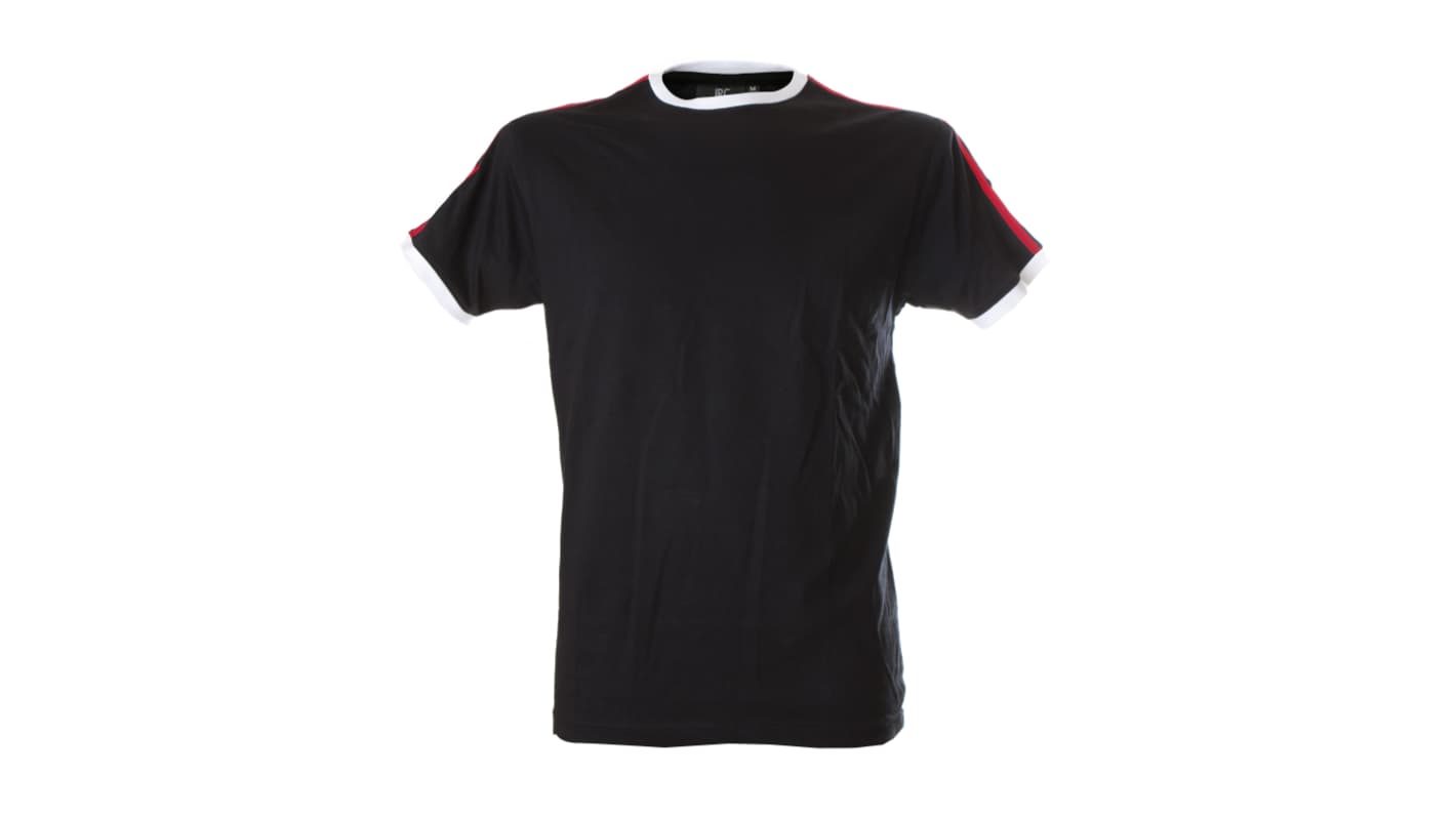 JRC Black 100% Cotton Short Sleeve T-Shirt, UK- L, EUR- L