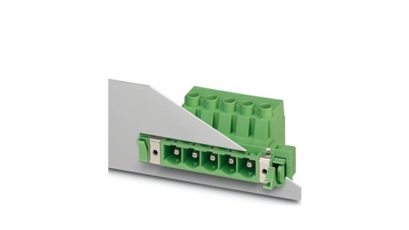 Phoenix Contact, 10.16mm Pitch, DFK, 9 Way, , Pluggable Terminal Block, Feed Through Plug, Screw, Screw Termination,