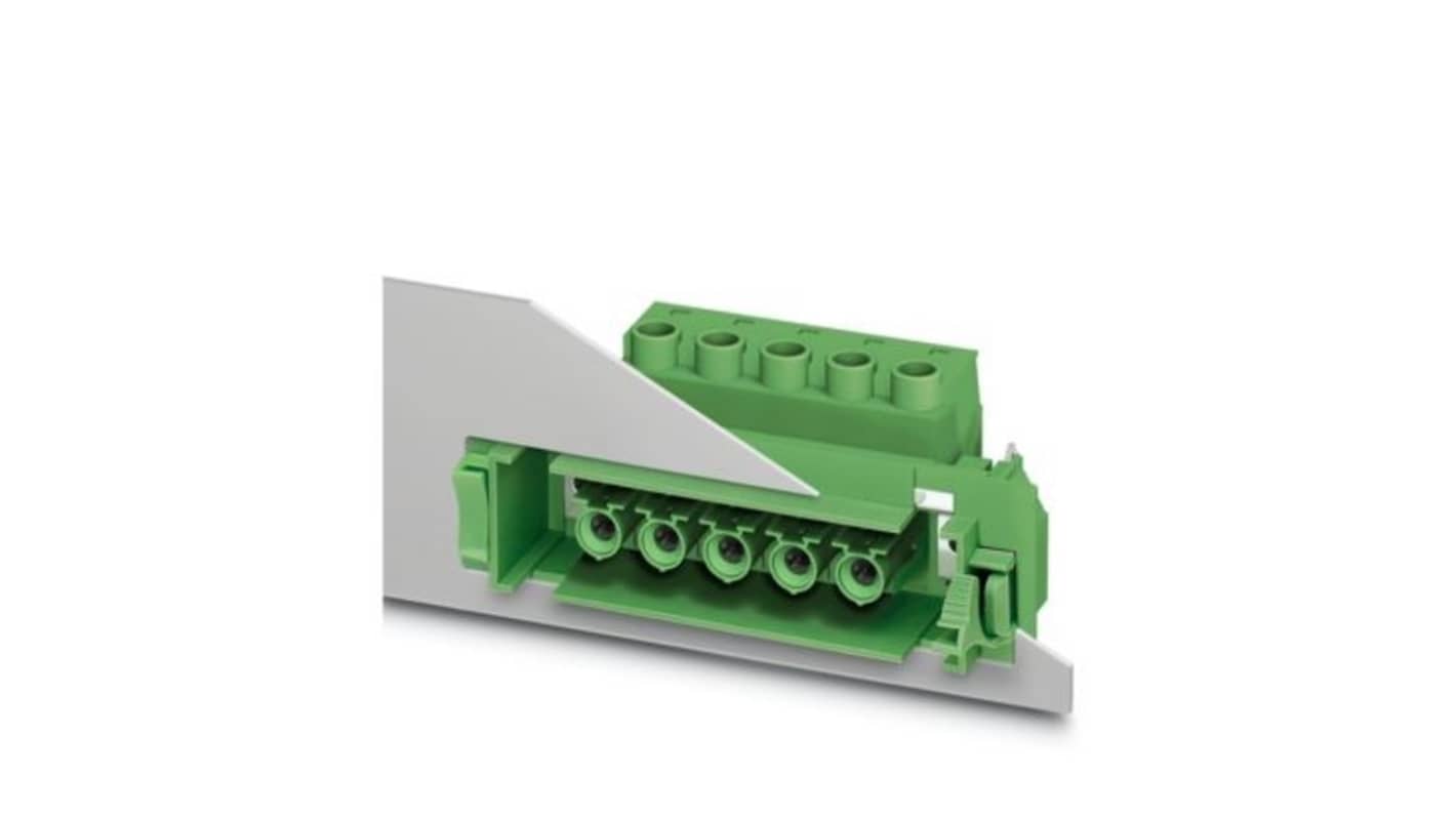 Phoenix Contact, 10.16mm Pitch, DFK-PC, 8 Way, , Pluggable Terminal Block, Feed Through Plug, Screw, Screw Termination,