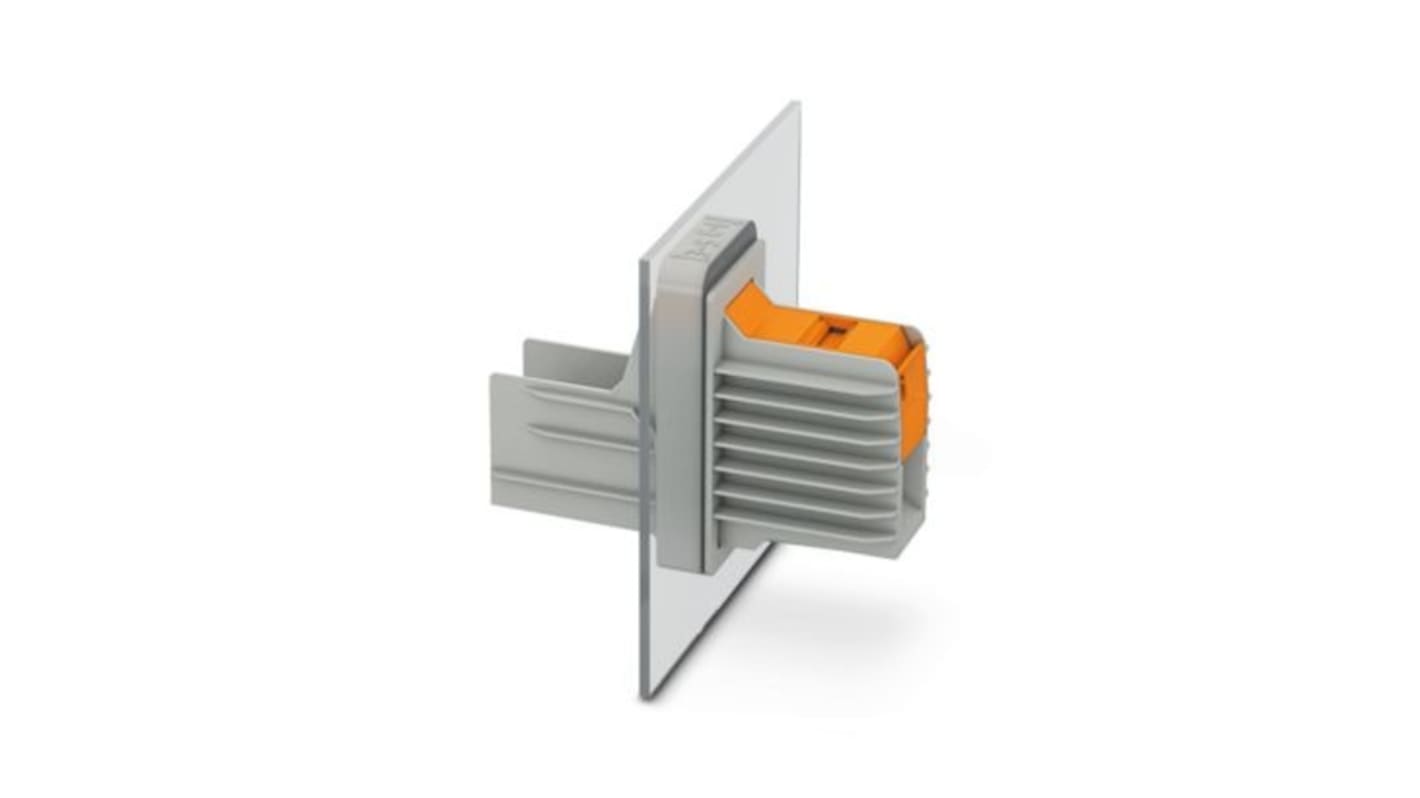 Phoenix Contact TW Series Panel Feed Through Terminal Plug, 2-Contact, 26mm Pitch, Tool-less Cable Mounting, 1-Row,