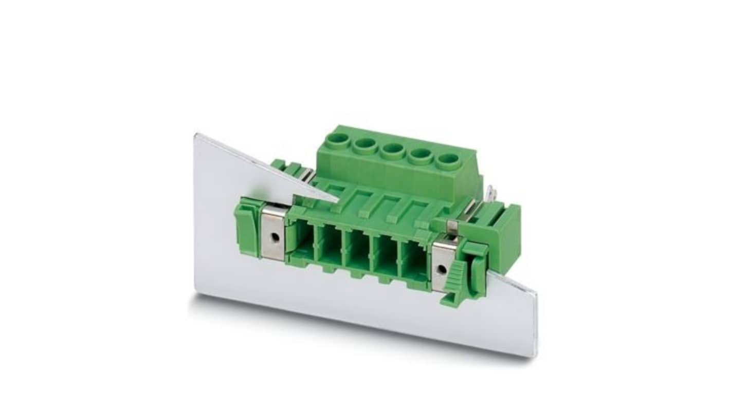 Phoenix Contact, 7.62mm Pitch, DFK, 8 Way, , Pluggable Terminal Block, Feed Through Plug, Screw, Screw Termination,