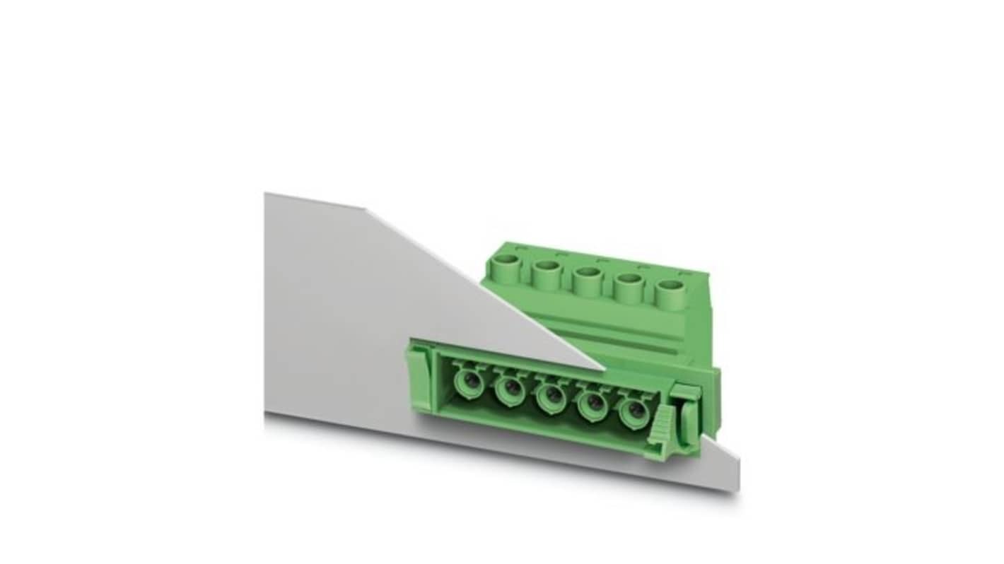 Phoenix Contact, 10.16mm Pitch, DFK, 8 Way, , Pluggable Terminal Block, Feed Through Plug, Screw, Screw Termination,
