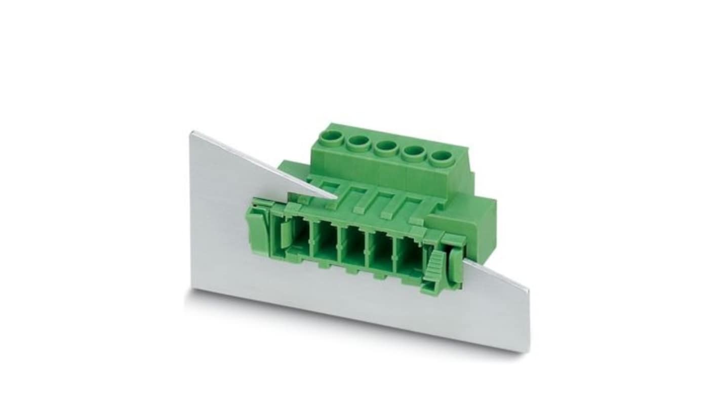 Phoenix Contact, 7.62mm Pitch, DFK, 7 Way, , Pluggable Terminal Block, Feed Through Plug, Screw, Screw Termination,
