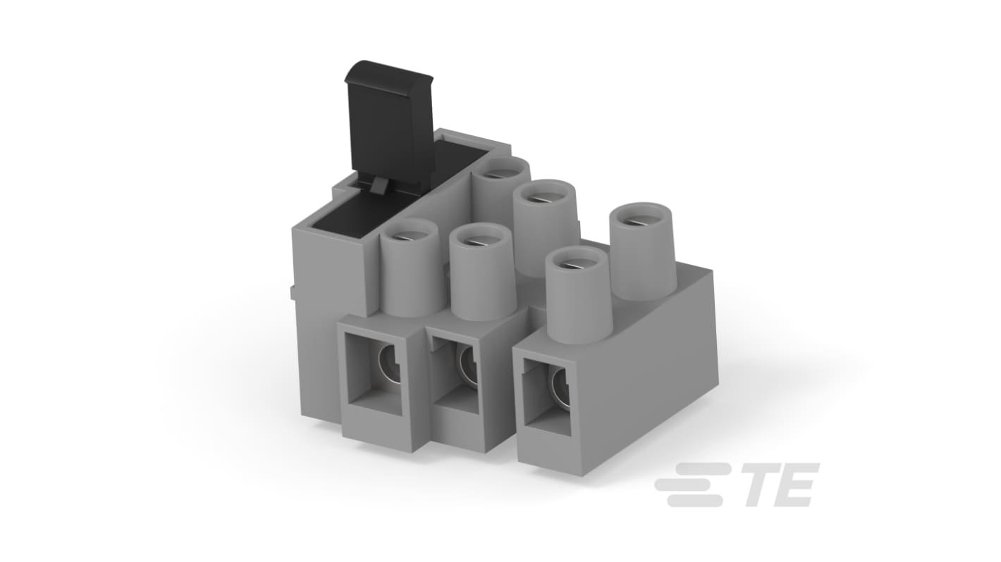 TE Connectivity Barrier Strip, 3 Contact, 10mm Pitch, 1 Row, 10A, 400 V