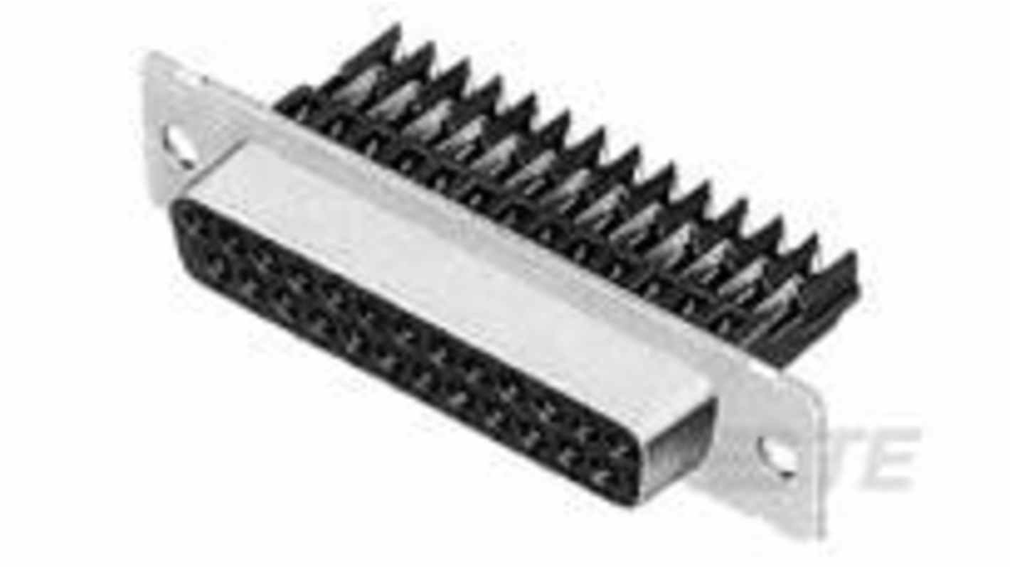TE Connectivity AMPLIMITE 25 Way Cable Mount D-sub Connector Receptacle, 2.77mm Pitch, with Mounting Holes