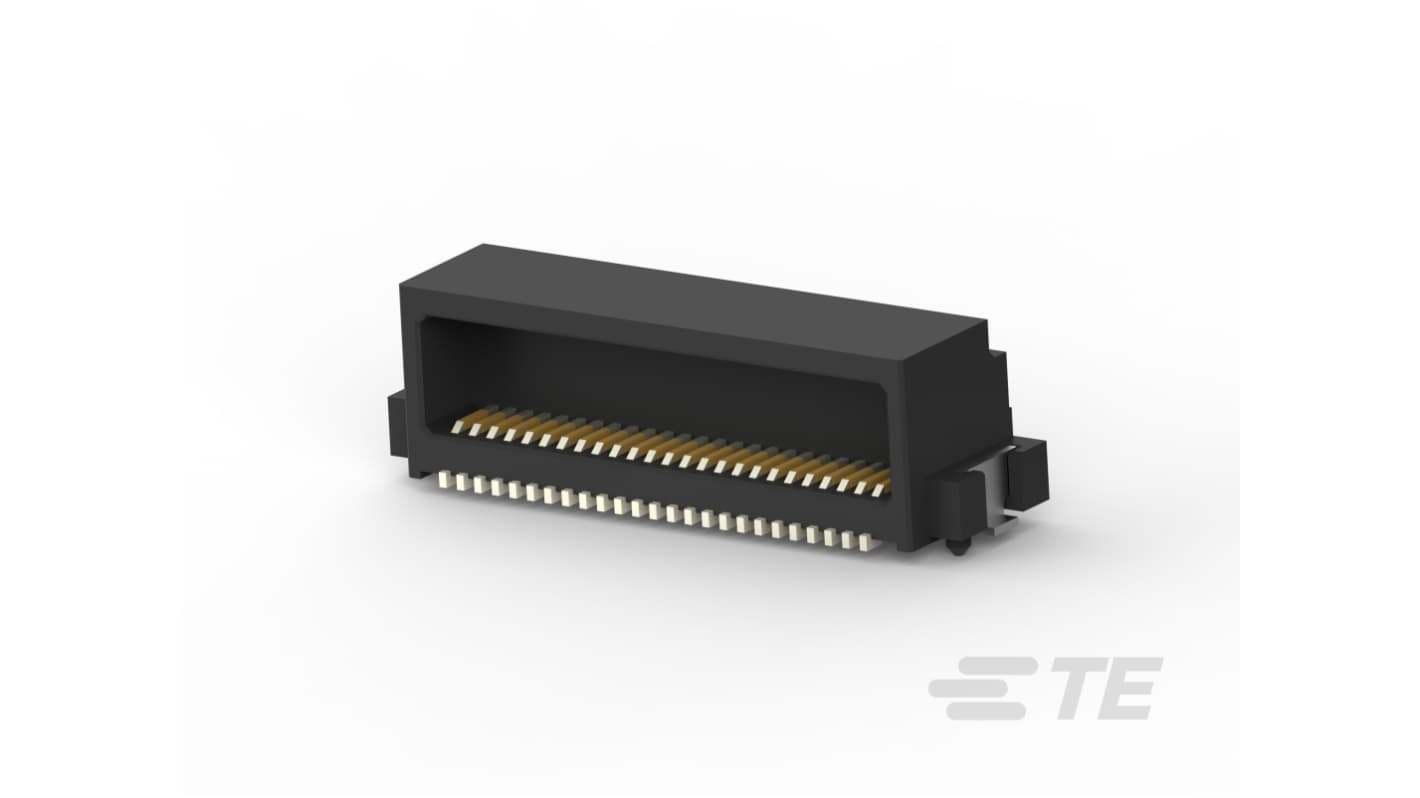 TE Connectivity 1747025 Series Right Angle Board Mount PCB Header, 50 Contact(s), 0.5mm Pitch