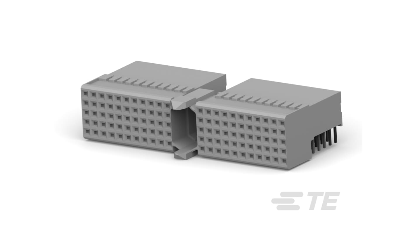 TE Connectivity, Z-Pack 2mm Pitch Hard Metric Hard Metric Backplane Connector, Male/Female, Right Angled, 22 Column, 5