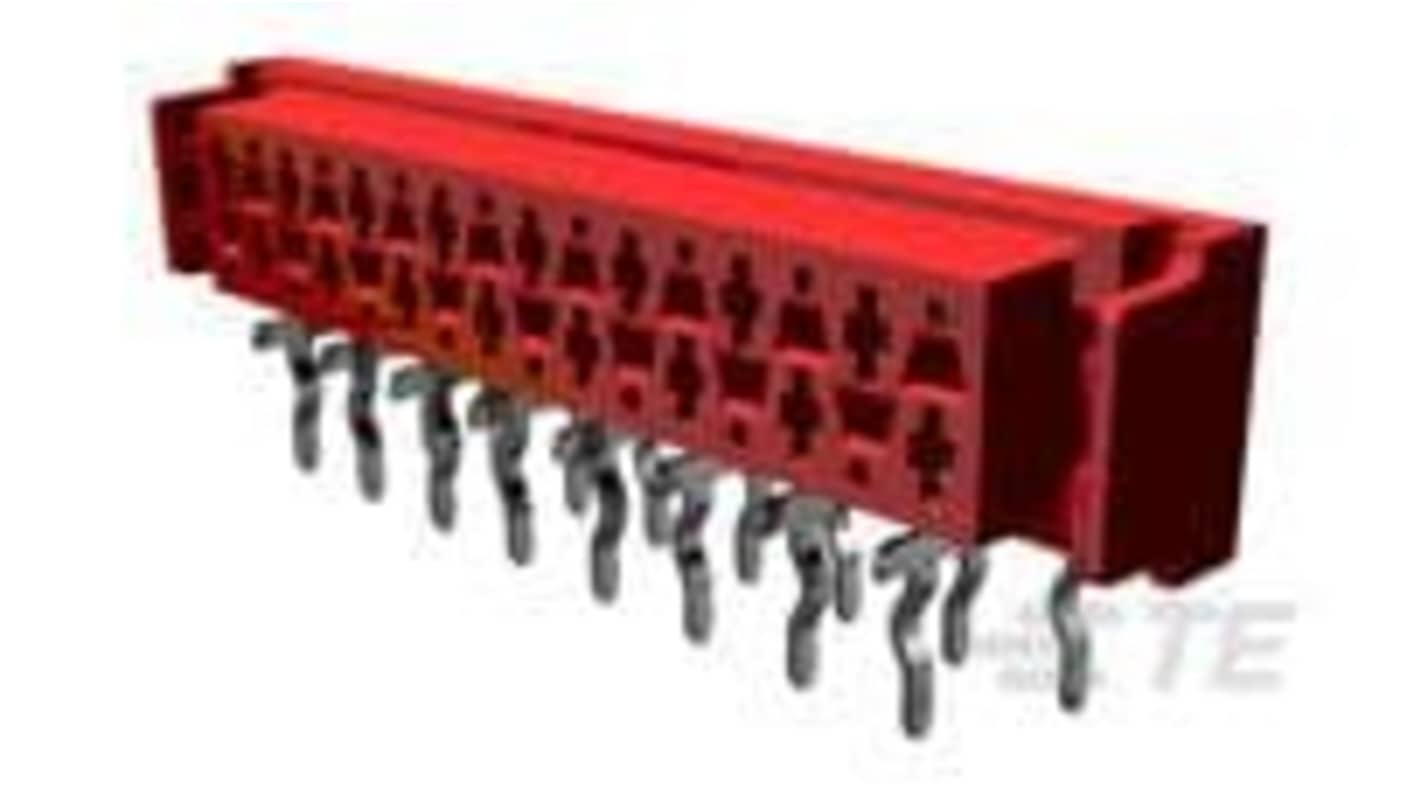 TE Connectivity, Micro-MaTch, 1-338070-6 2.54mm Pitch 16 Way Right Angle Female FPC Connector, Through Hole