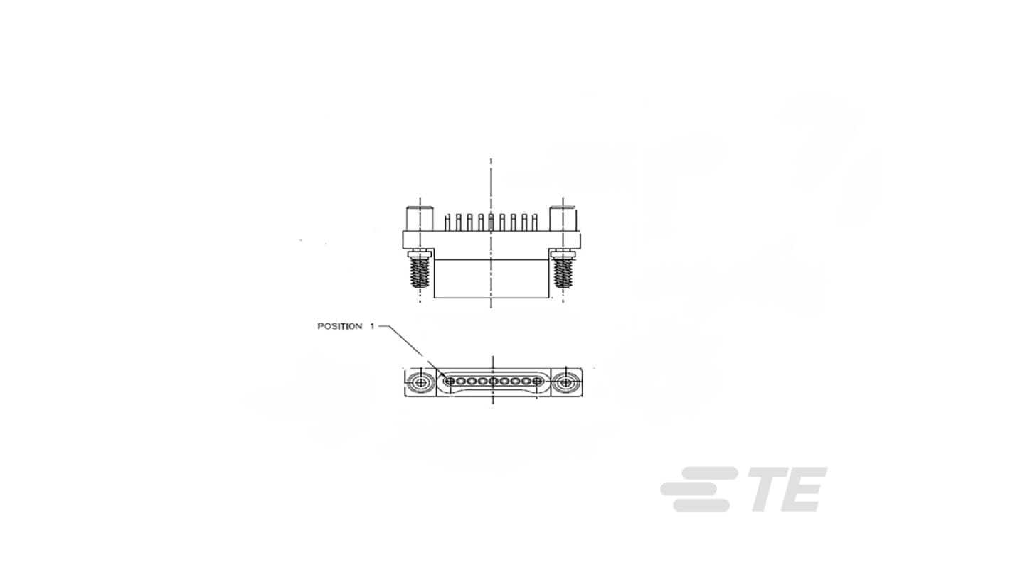 TE Connectivity Nanonics Series Horizontal Board Mount PCB Header, 9 Contact(s), 0.64mm Pitch, 1 Row(s), Unshrouded