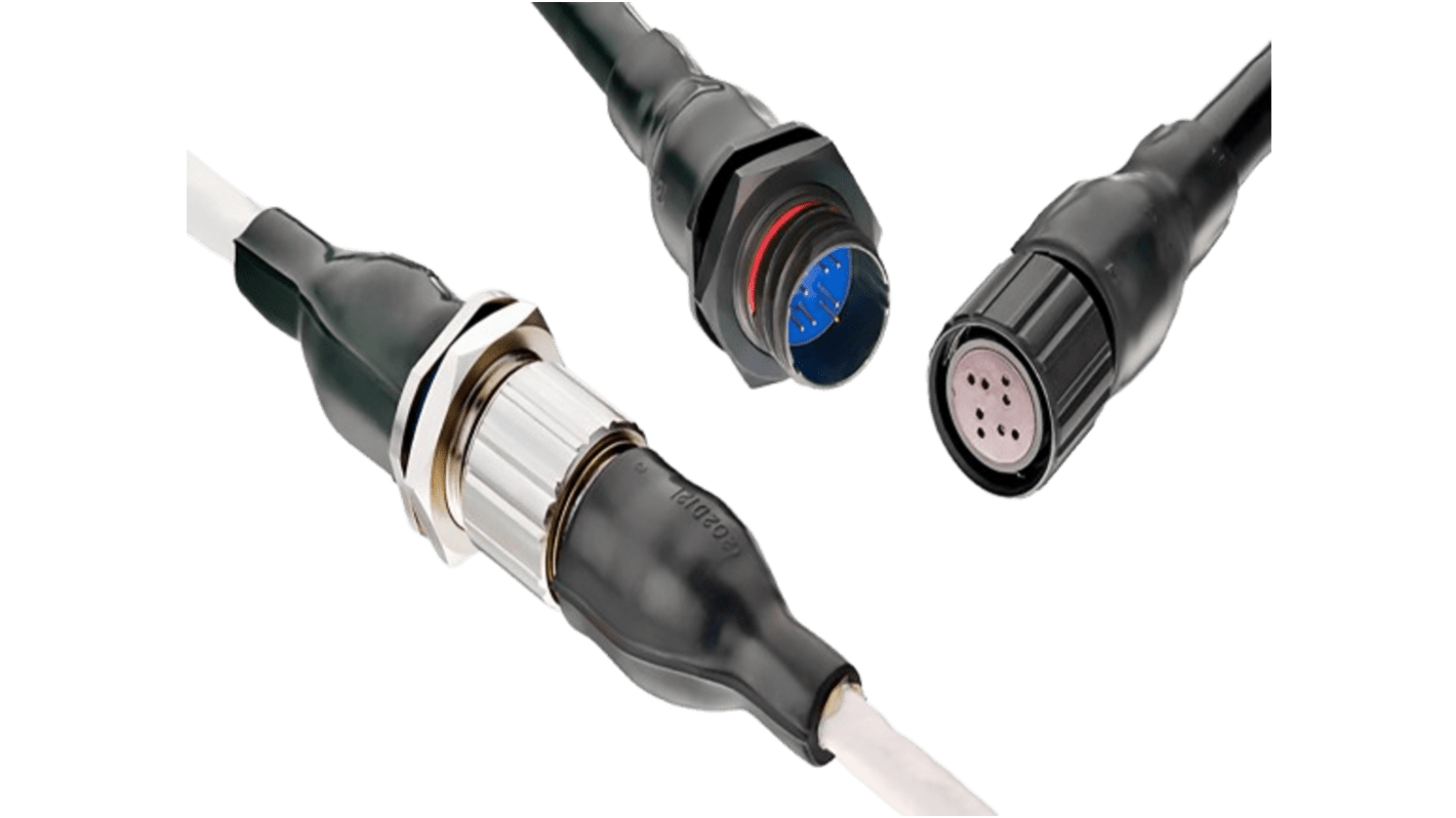 TE Connectivity Industrial Circular Connectors, 8 Contacts, CeeLok FAS-T Series