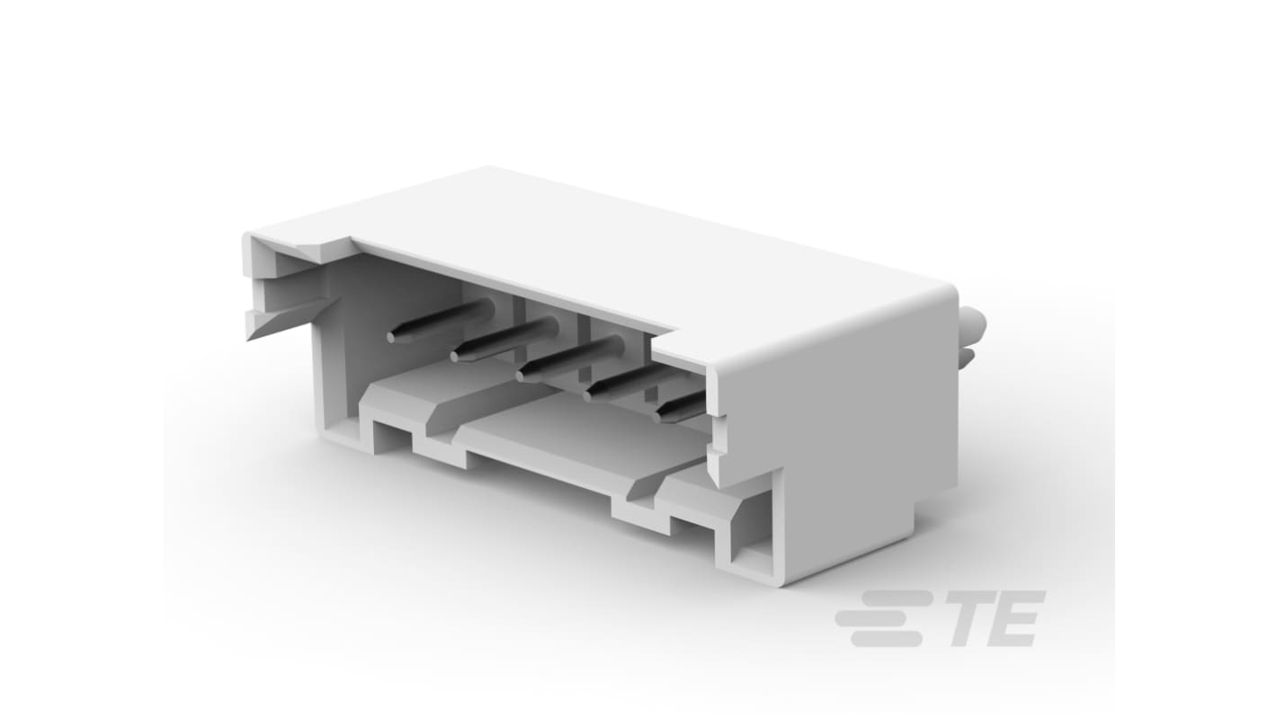 TE Connectivity Economy Power 2.5 Series Vertical Board Mount PCB Header, 6 Contact(s), 2.5mm Pitch, 1 Row(s), Shrouded