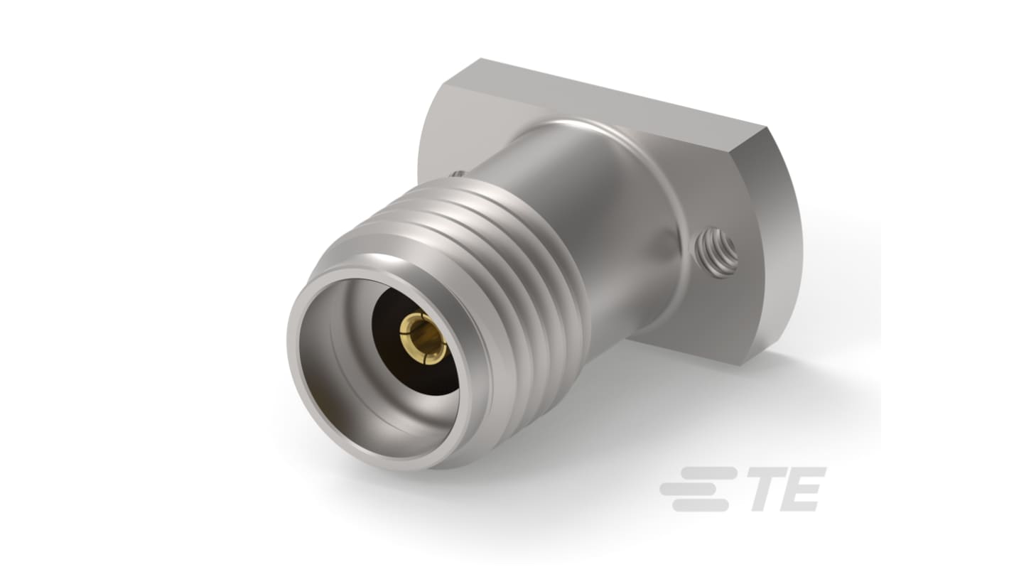 TE Connectivity 2081 Series, Plug Screw Mount Circular Coaxial Connector, Plug In Termination, Straight Body