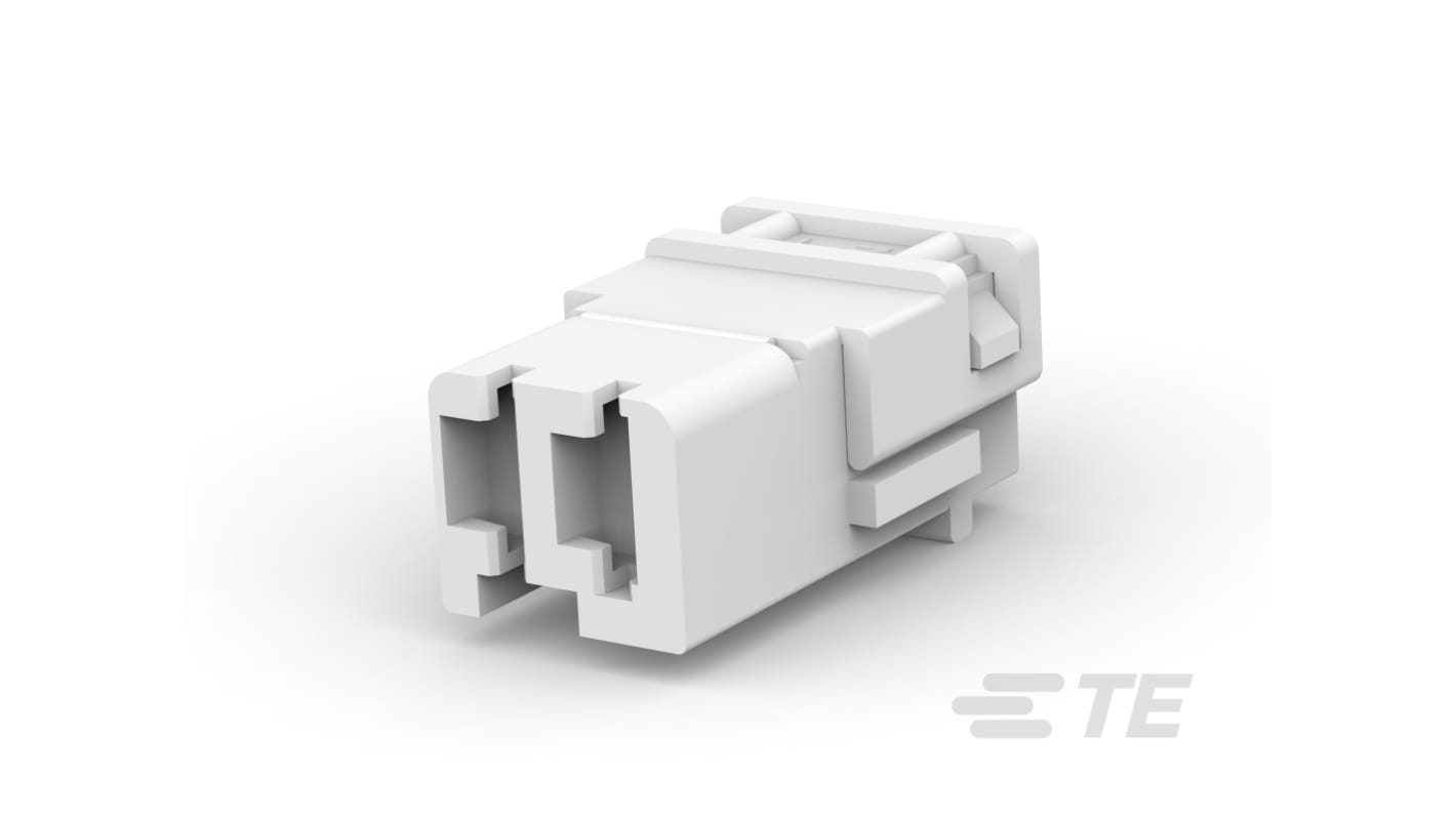 TE Connectivity, 142680-9 2 Way Polyamide Crimp Terminal Housing, White