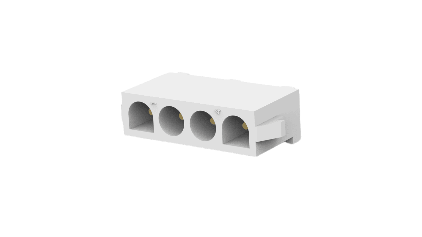 TE Connectivity Universal MATE-N-LOK Series Vertical Board Mount PCB Header, 4 Contact(s), 6.35mm Pitch, 1 Row(s),