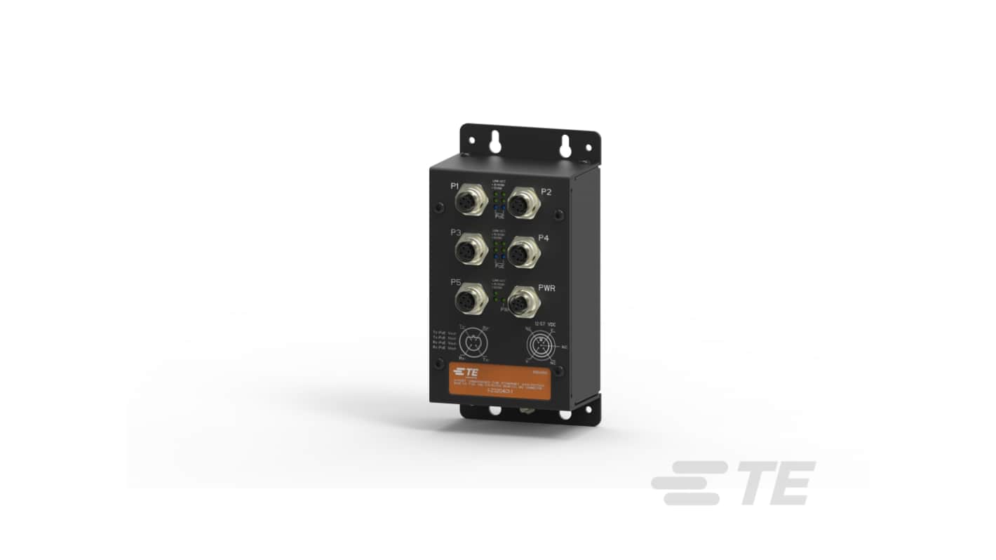TE Connectivity 23204 Series Female Ethernet Connector, Chassis Mount Vertical 5 Port 5 -Way