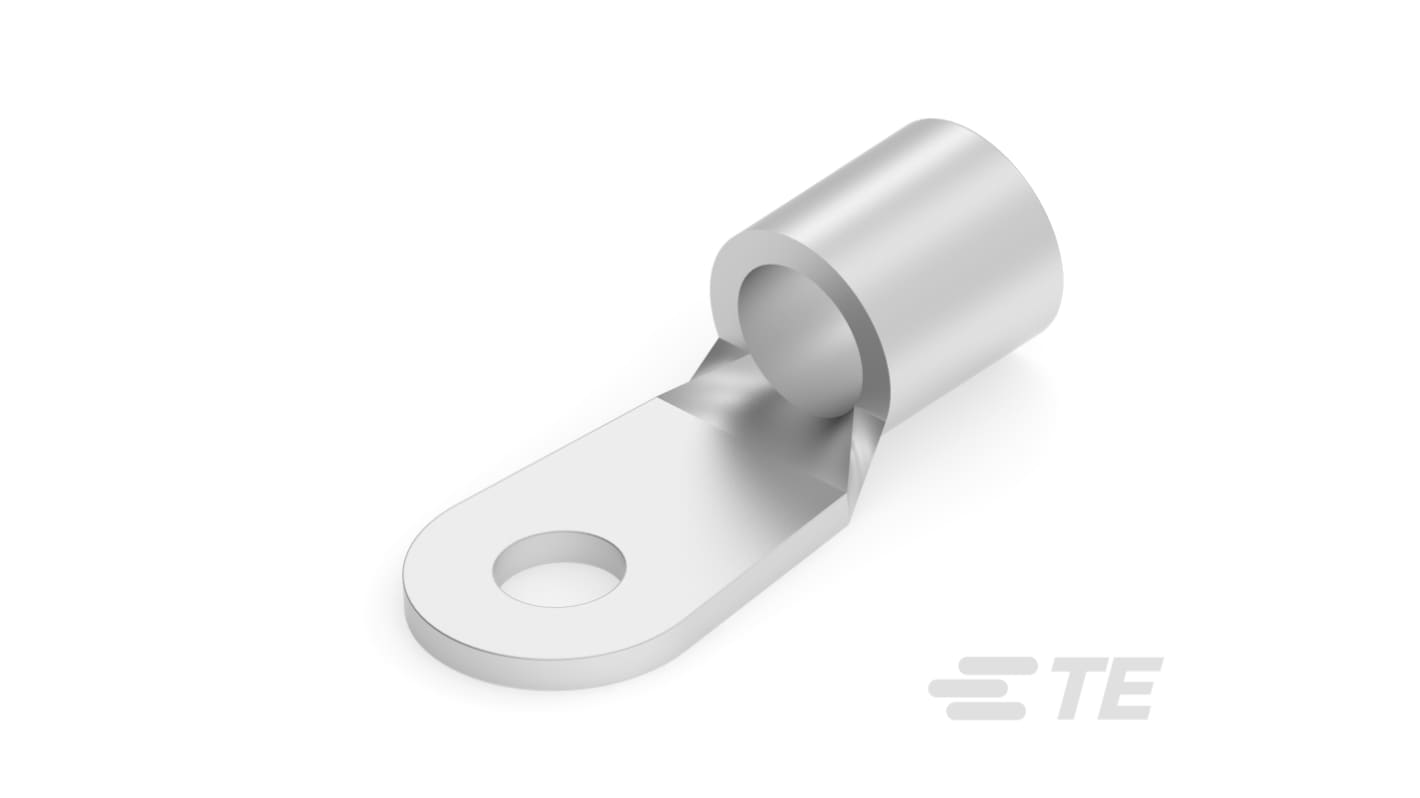 TE Connectivity, SOLISTRAND Uninsulated Ring Terminal, #10 Stud Size, Silver