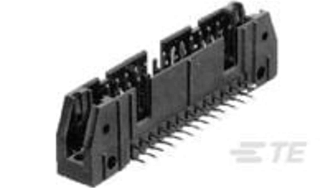 TE Connectivity AMP LATCH Series Right Angle Board Mount PCB Connector, 34 Contact(s), 2.54mm Pitch, 2 Row(s), Shrouded