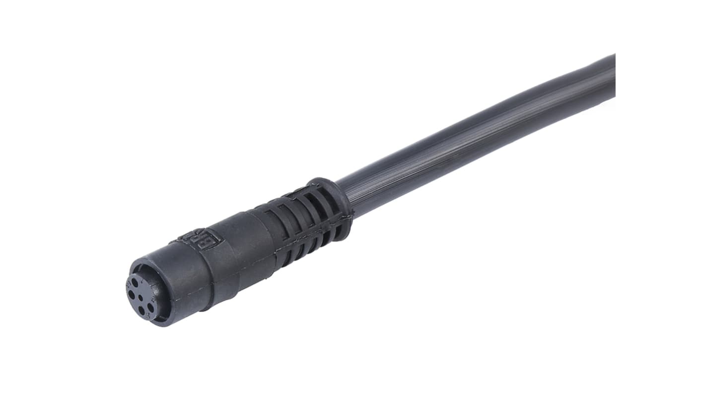 Kabel przemysłowy konfekcjonowany Złącze A M8 liczba rdzeni 4 długość 2m Rodzaj A Żeńskie Złącze B Złącze typu Pigtail